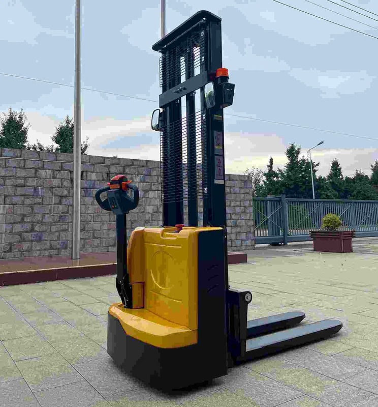 Electric Pallet Stacker with Customized Color Emergency Brakes and Speed Limiter for Safe Operation