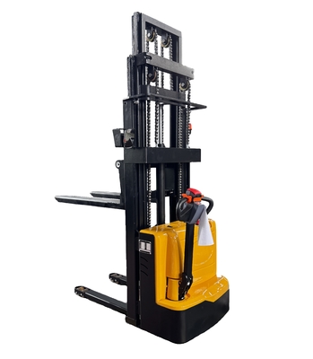 Apilador eléctrico con capacidad de carga de 1500 kg, longitud de horquilla de 1070 mm